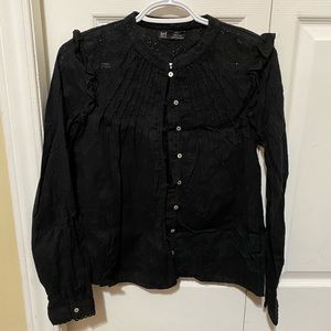 Zara Tops - ZARA Long Sleeve Ruffled Black Top Zara Tops - ZARA Long Sleeve Ruffled Black Top